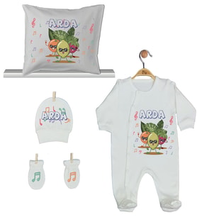 Pia Baby Gl 1903-04 İsme Özel Yastık Tulum Set