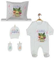 Pia Baby Gl 1903-04 İsme Özel Yastık Tulum Set