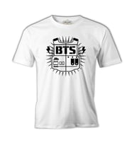 BTS Logo Beyaz Erkek Tshirt