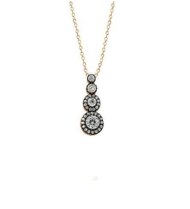 Söğütlü Silver Gümüş rose tria kolye