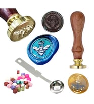 Mektup Damga Mühürü Taç & Arı + 30 Mühür Mumu + Eritme Kaşığı