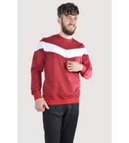 Erkek Bisiklet Yaka Basic Sweatshirt 20Y-5200226 Bordo