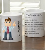 Kişiye Özel Efsanevi Baba Sözleri Kupa Bardak