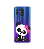 Panda Tasarımlı Süper Şeffaf Silikon Telefon Kılıfı Huawei Honor 20 Lite