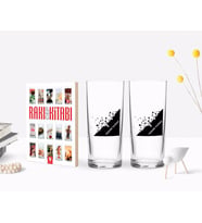 BK Gift Kişiye Özel Renkli Baskılı İsimli İkili Rakı Bardağı ve Rakı Cep Kitabı Hediye Seti-27 (Model 1)