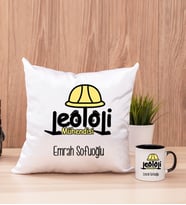 Jeoloji Mühendisi Kare Yastık ve Siyah Kupa Bardak