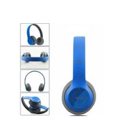 P47 Extra Bass Wireless Bluetooth Kulaklık 5.0+Edr FM Radyo (Mavi)