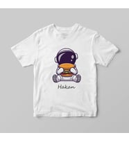 Astronot Uzay Tişörtü Kişiye Özel (Büyük - Çocuk)
