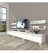 Decoraktiv Ekoflex 270r Mdf Retro Tv Ünitesi Tv Sehpası (Beyaz)