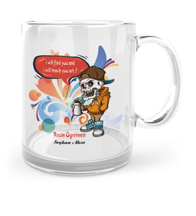 BK Gift Kişiye Özel Resim Öğretmeni Cam Kupa Bardak  1