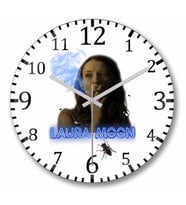 Laura Moon Duvar Saati Bombeli Gercek Cam