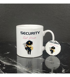 Securutiy Kupa Bardak ve Anahtarlık Set