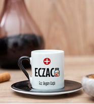 Eczacıya Hediye Siyah Türk Kahvesi Fincanı