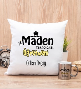 Maden Teknolojisi Öğretmeni Yastık ve Silver Kupa Bardak