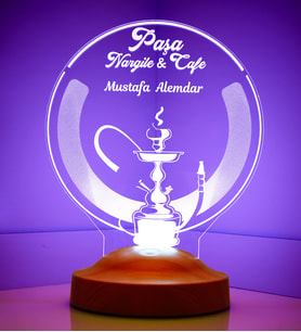 Nargile Hookah Led Lamba, Nargile Cafe Hediyesi, Nargile Sevene Hediye