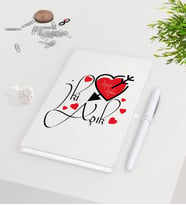 BK Gift Kişiye Özel Sevgililer Günü Beyaz Defter Kalem Seti-17
