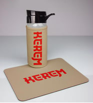 Kişiye Özel Tipografik Tasarım Cam Matara Ve Mousepad Ofis Seti 94378