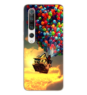 Yukarı Bak Balon Tasarımlı Süper Şeffaf Silikon Telefon Kılıfı Xiomai Mi10-pro