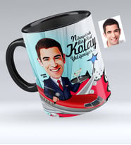 BK Gift Kişiye Özel Host Karikatürlü Siyah Kupa Bardak  1