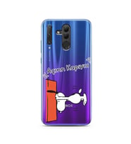 Snoopy Tasarımlı Süper Şeffaf Silikon Telefon Kılıfı Huawei Honor 20 Lite 