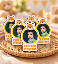 Kişiye Özel Hoşgeldin Bebek Ahşap Magnet Doğum Günü