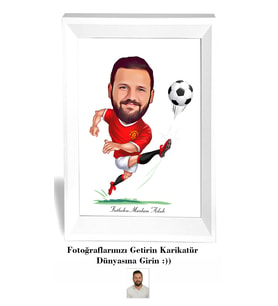 Kişiye Özel İsimli Futbolcu 20x30 cm Fotoğraf Çerçevesi