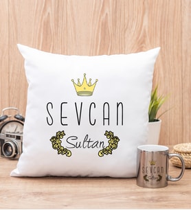 Evimizin SultanI Yastık ve Silver Kupa Bardak