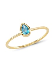 Aquamarine Renkli Taşlı Yüzük