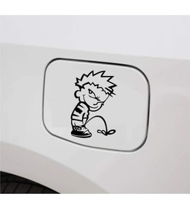 Araba Depo Kapağı Sticker yaramaz çocuk Oto Sticker 2 Adet
