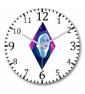 Blue Diamond Duvar Saati Bombeli Gercek Cam