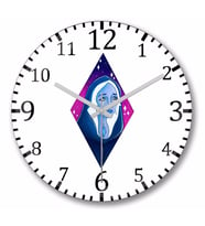 Blue Diamond Duvar Saati Bombeli Gercek Cam