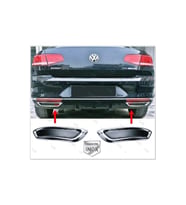 VW Passat B8 Krom Egzoz Görünümlü Difüzör  2 prç. 2014-2019 Paslanmaz Çelik
