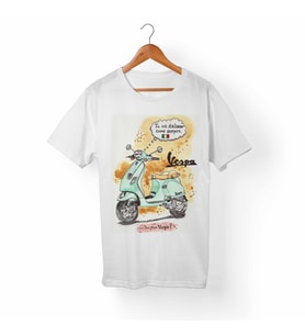 Vespa Beyaz Tişört