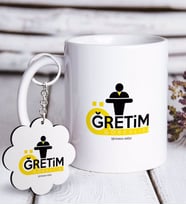 BK Gift Kişiye Özel Mesleki Öğretim Görevlisi Beyaz Kupa ve Anahtarlık Hediye Seti (Model 1)