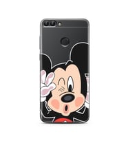 Mickey Tasarımlı Süper Şeffaf Silikon Telefon Kılıfı Huawei P Smart 