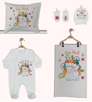Pia Baby Gl 1948-02 İsme Özel Beşli Tulum Set