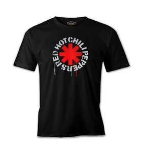 Red Hot Chili Peppers - Logo Siyah Erkek Tshirt