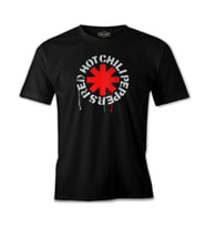 Red Hot Chili Peppers - Logo Siyah Erkek Tshirt