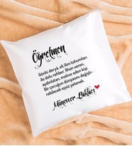 Öğretmen Yazısı ve İsme Özel Tasarımlı Öğretmen Yastık