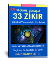 Seçilmiş Çeteleli 33 Zikir Kitabı