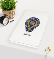 BK Gift Kişiye Özel Polis Temalı Beyaz Defter - 2