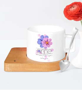 BK Gift Kişiye Özel Anne Anlamı Ahşap Altlıklı Seramik Fincan  10