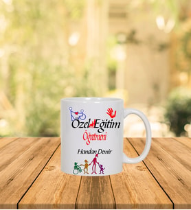 Kendin Tasarla Özel Eğitim Öğretmeni Kişiye Özel Tasarımlı Kupa Bardak