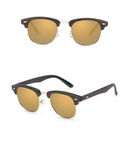 UV 400 Unisex Güneş Gözlüğü Polikarbon Mercury Lens Bambu Sarı Çerçeve   No 5