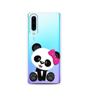 Panda Tasarımlı Süper Şeffaf Silikon Telefon Kılıfı Huawei P30  