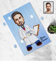 Kişiye Özel Doktor Tasarımlı Karikatür A3 240 Parça Puzzle Bay-1