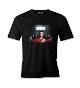 La Casa De Papel - Berlin Red Siyah Erkek Tshirt