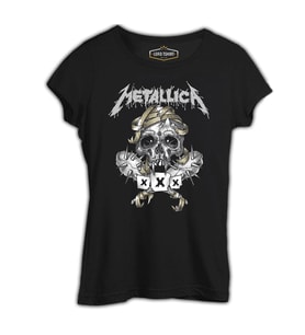 Metallica - X - X Siyah Kadın Tshirt
