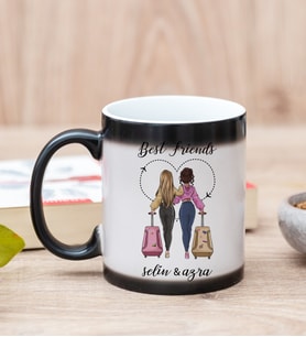 Best Friends İki İsimli Sihirli Kupa Bardak