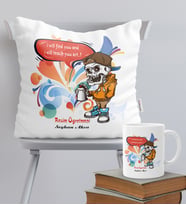 BK Gift Kişiye Özel Resim Öğretmeni Temalı Yastık Kupa Seti - 1